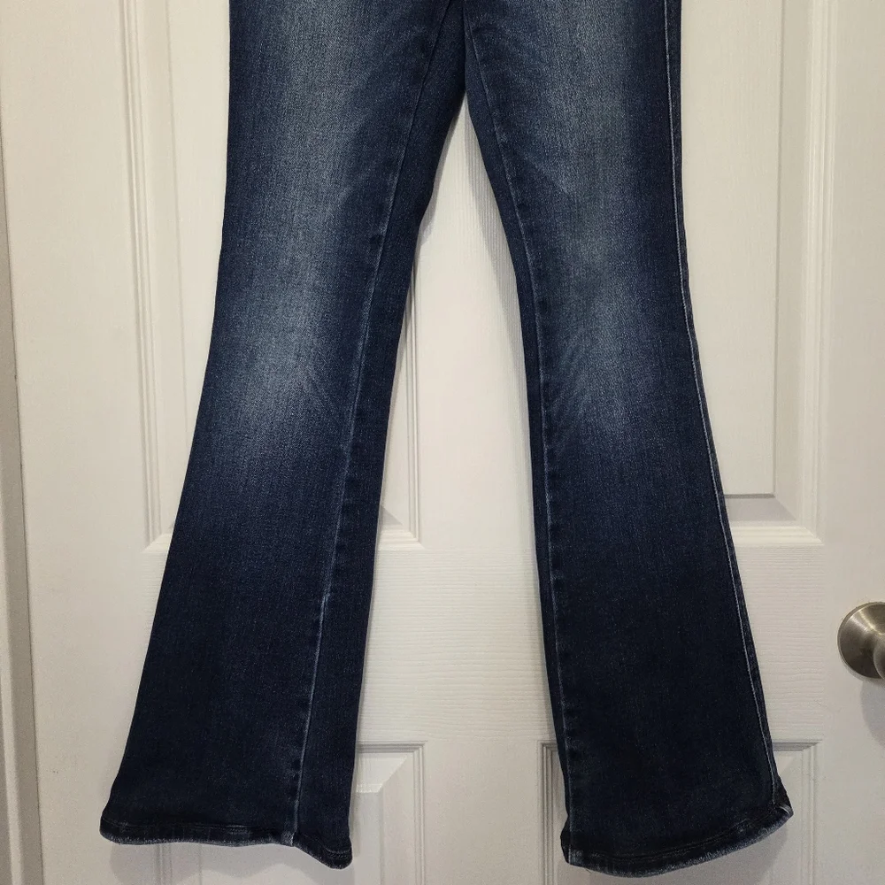 Flying Monkey High Rise Bootcut Stretch Dark Wash Denim Jeans Size 24 Western - Picture 5 of 12